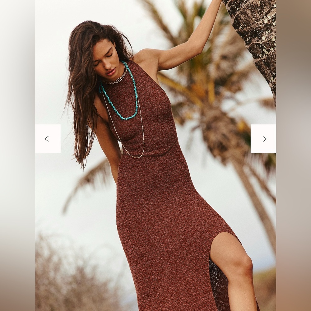 Free People Mindy Sweater Midi Color: chocolate Size S new no tags